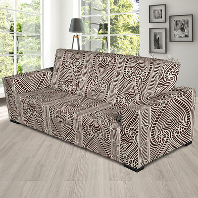 Maori Pattern Print Design 04 Sofa Slipcover