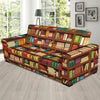 Book Pattern Print Design 06 Sofa Slipcover