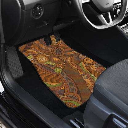 Maori Ornament Design Print Car Floor Mats Front Back