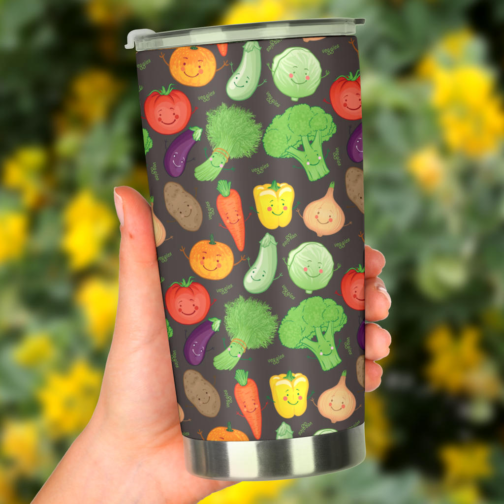 Vegan Funny Themed Design Print Tumbler