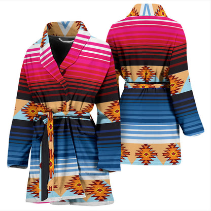 Mexican Pattern Print Design 03 Women Bathrobe