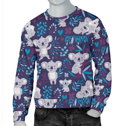 Koala Cute Themed Design Print Men Long Sleeve Sweatshirt