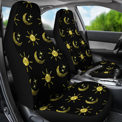 Sun Moon Print Design LKS304 Car Seat Covers
