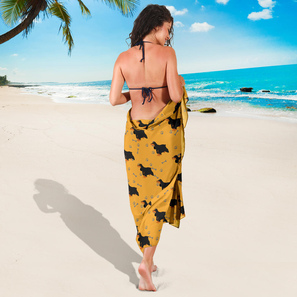 Cocker Pattern Print Design 01 Sarong Pareo Wrap