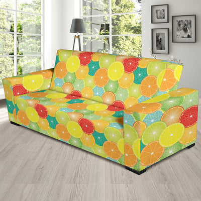 Citrus Pattern Print Design 01 Sofa Slipcover