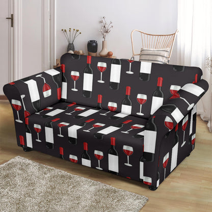 Wine Print Design LKS309 Loveseat Couch Slipcover