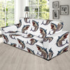 Great White Shark Pattern Print Design 03 Sofa Slipcover