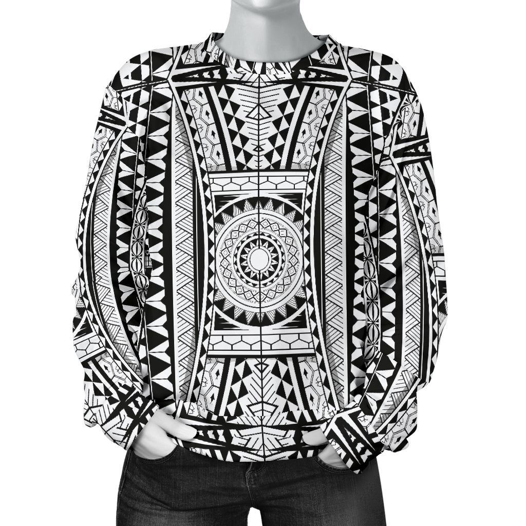 Polynesian Tattoo Design Women Long Sleeve Sweatshirt