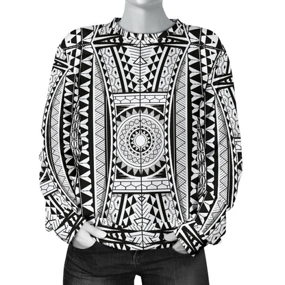 Polynesian Tattoo Design Women Long Sleeve Sweatshirt