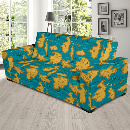 World Map Print Design LKS301 Sofa Slipcover