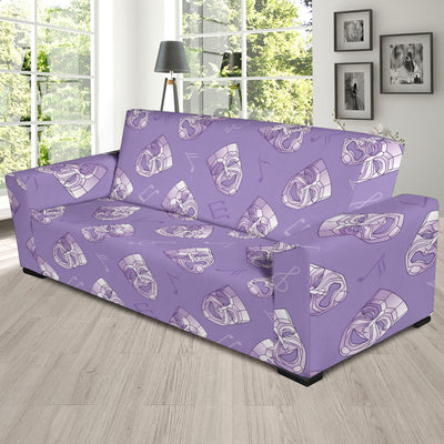 Acting Mask Pattern Print Design 05 Sofa Slipcover