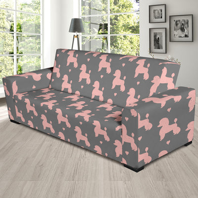 Poodle Pattern Print Design A02 Sofa Slipcover