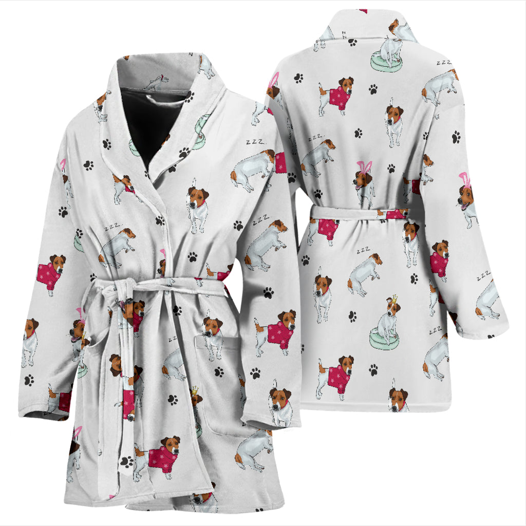 Russell Terriers Print Design LKS308 Women Bathrobe