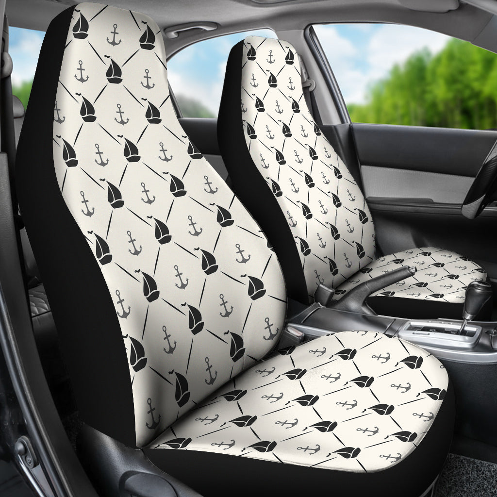 Sailboat Print Design LKS302 Car Seat Covers