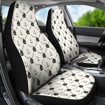Sailboat Print Design LKS302 Car Seat Covers