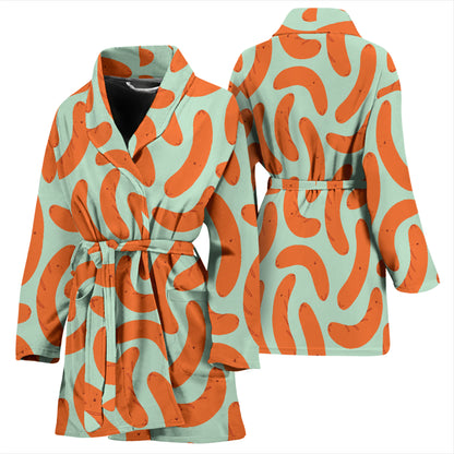 Sausage Print Design LKS304 Women Bathrobe