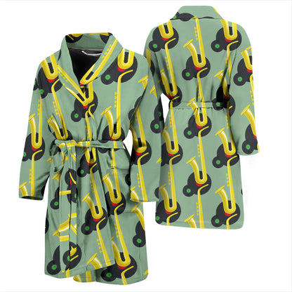 Saxophone Print Design LKS405 Men Bathrobe