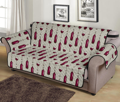 Wine Bottle Pattern Print Sofa Cover Protector