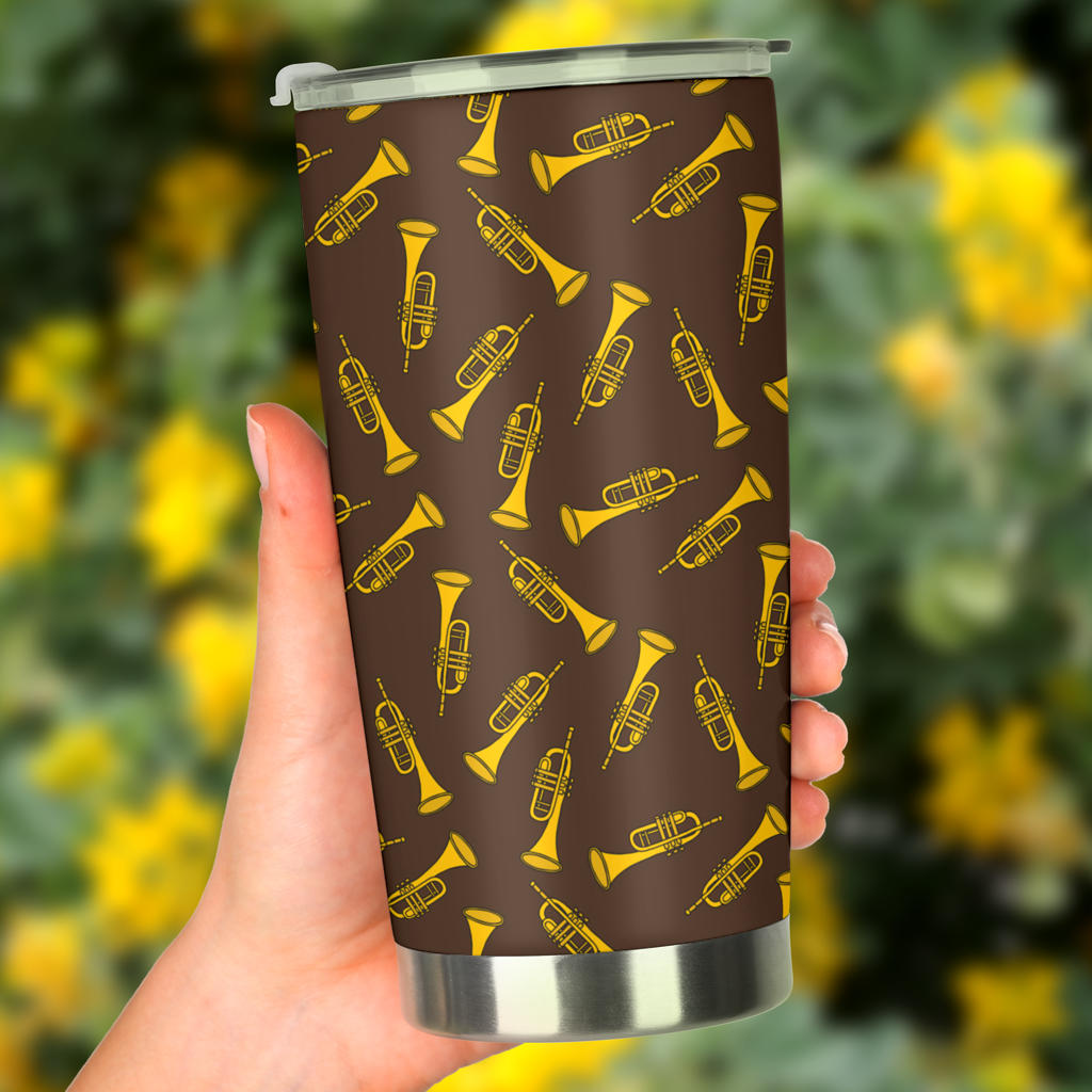 Trumpet Pattern Design Print Tumbler