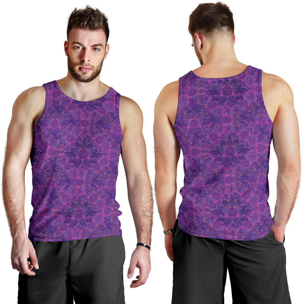 Bohemian Lotus Mandala Style Men Tank Top