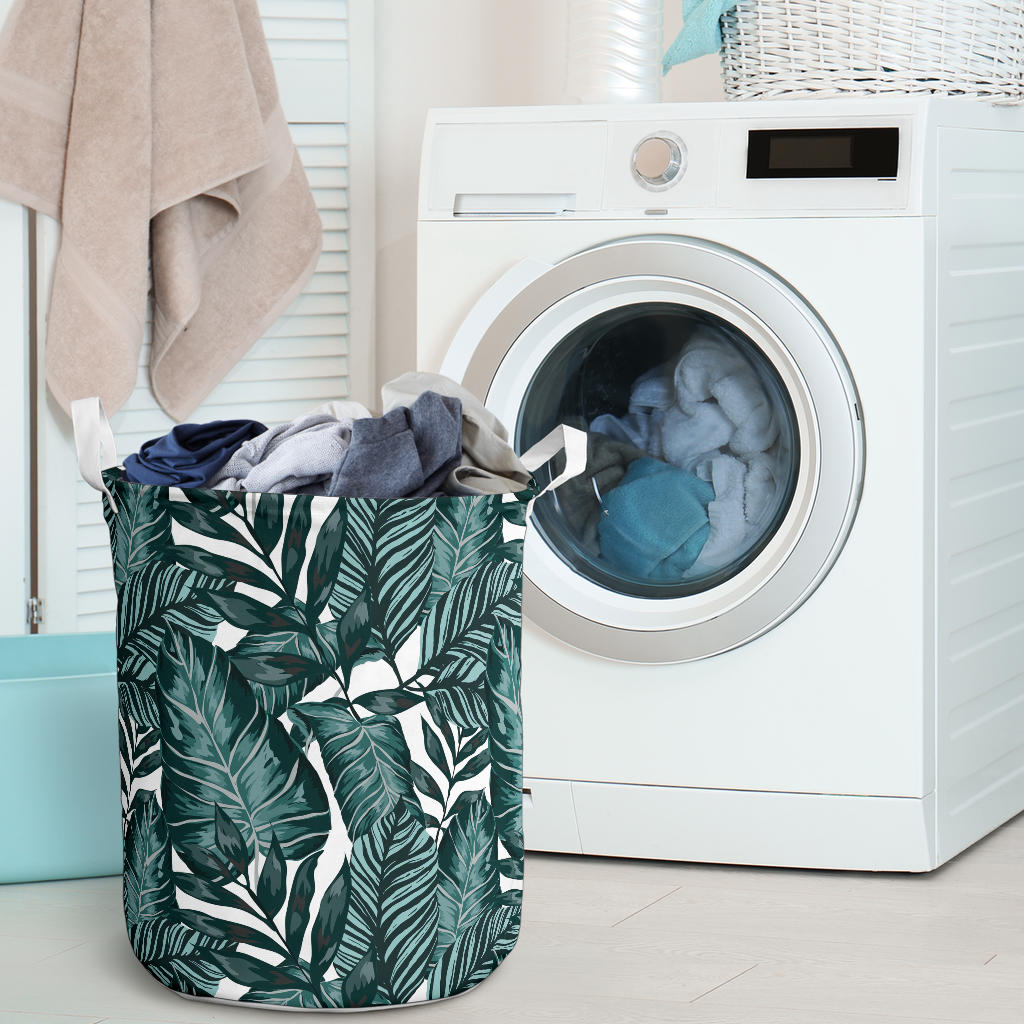 Tropical Palm Leaves Pattern Laundry Basket
