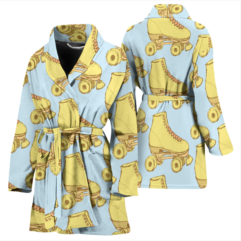 Roller skate Pattern Print Design A03 Women Bathrobe