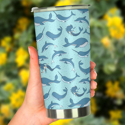 Narwhal Themed Print Tumbler