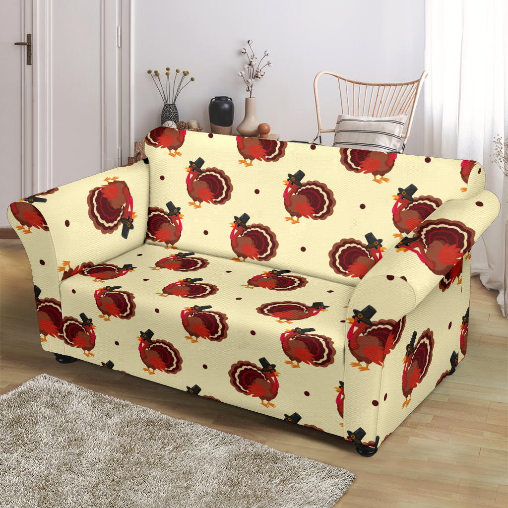 Thanksgiving Print Design LKS3010 Loveseat Couch Slipcover