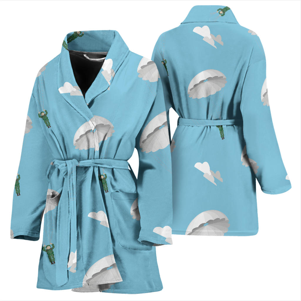 Paratrooper Pattern Print Design A02 Women Bathrobe