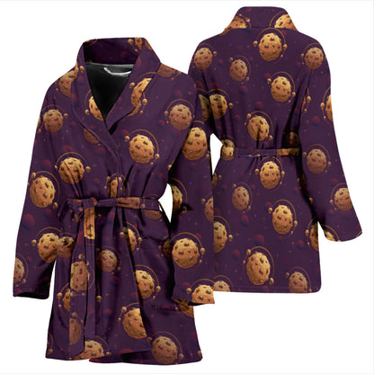 Cookie Pattern Print Design 03 Women Bathrobe