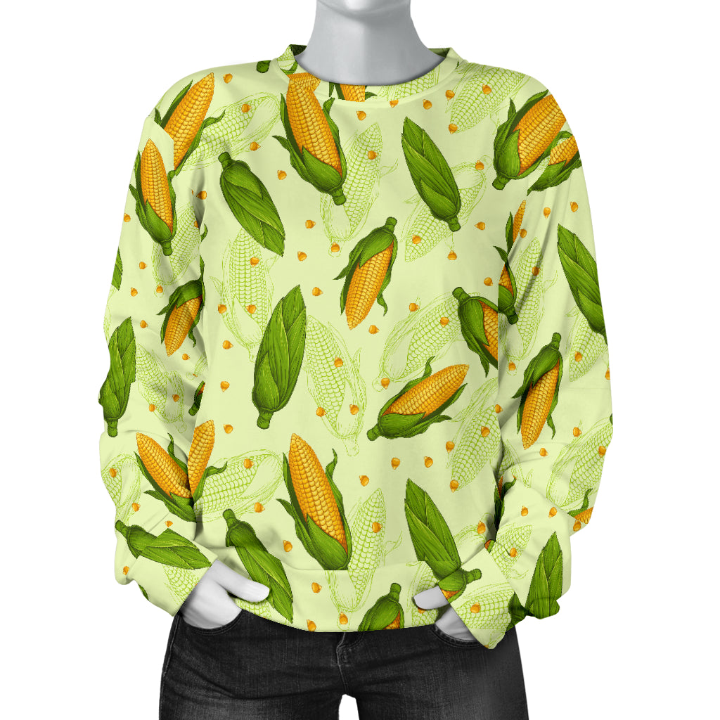 Agricultural Fresh Corn cob Print Pattern Women Long Sleeve Sweatshirt