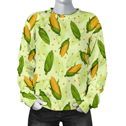 Agricultural Fresh Corn cob Print Pattern Women Long Sleeve Sweatshirt