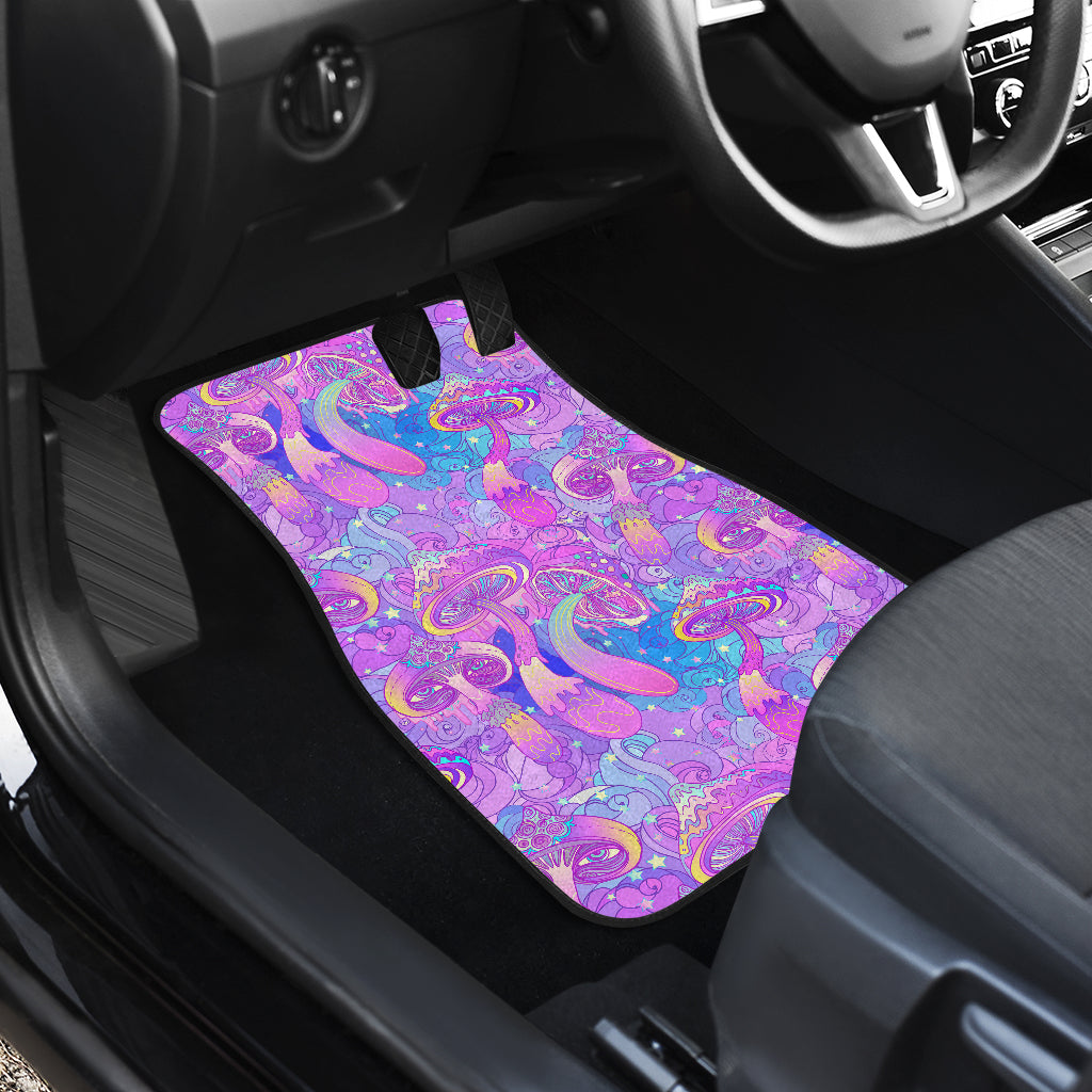 Psychedelic Trippy Mushroom Print Car Floor Mats Front Back