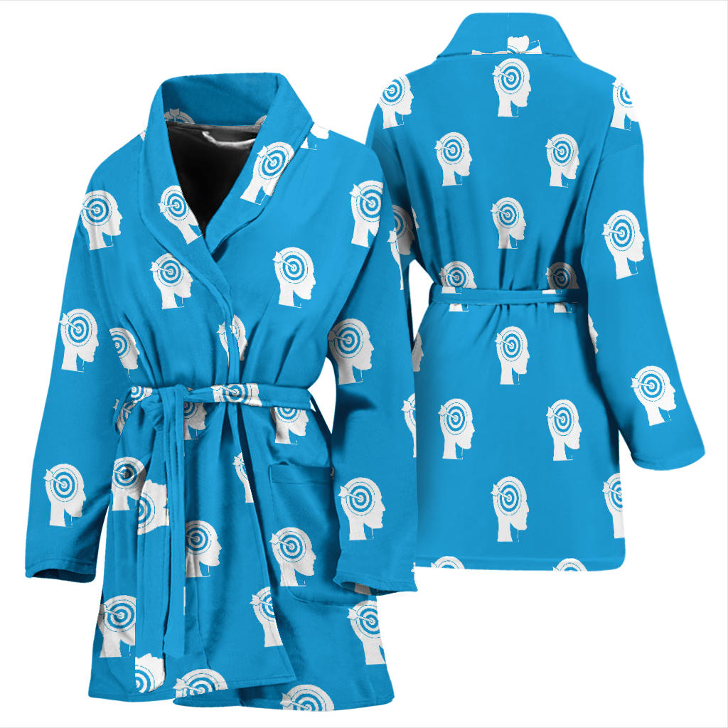 Psychology Pattern Print Design A03 Women Bathrobe