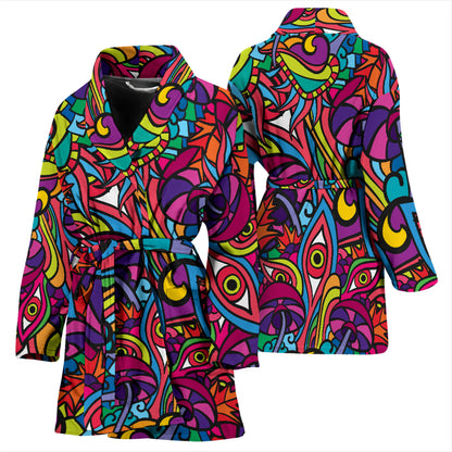 Trippy Print Design LKS302 Women Bathrobe