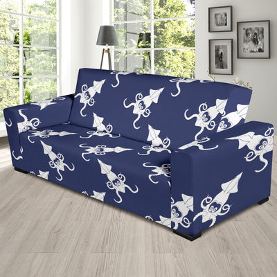 Giant Squid Pattern Print Design 02 Sofa Slipcover