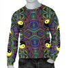 Yin Yang Neon Color Design Print Men Long Sleeve Sweatshirt