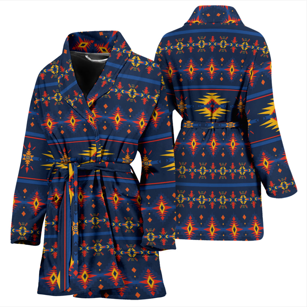 Southwest Pattern Print Design LKS306 Women Bathrobe