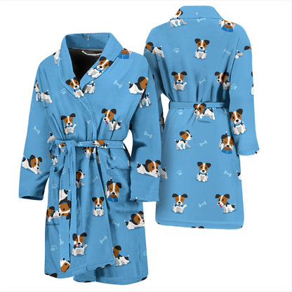 Russell Terriers Print Design LKS3010 Men Bathrobe