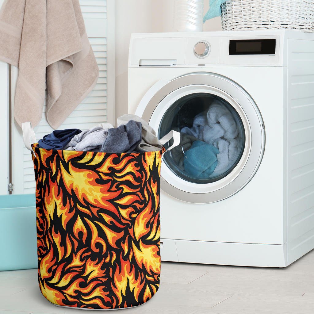 Flame Fire Design Pattern Laundry Basket