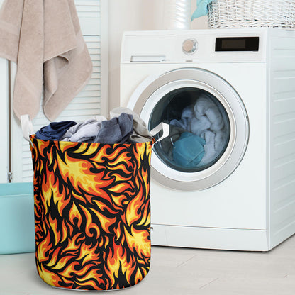 Flame Fire Design Pattern Laundry Basket