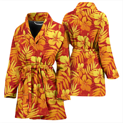 Hibiscus Summer Print Design LKS302 Women Bathrobe