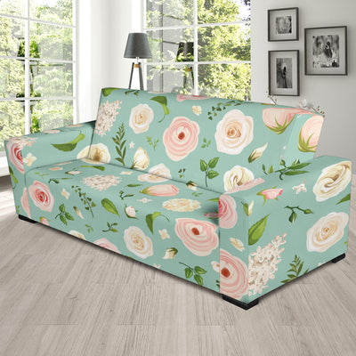 Lisianthus Pattern Print Design 01 Sofa Slipcover