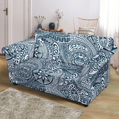 Samoan Pattern Print Design LKS306 Loveseat Couch Slipcover