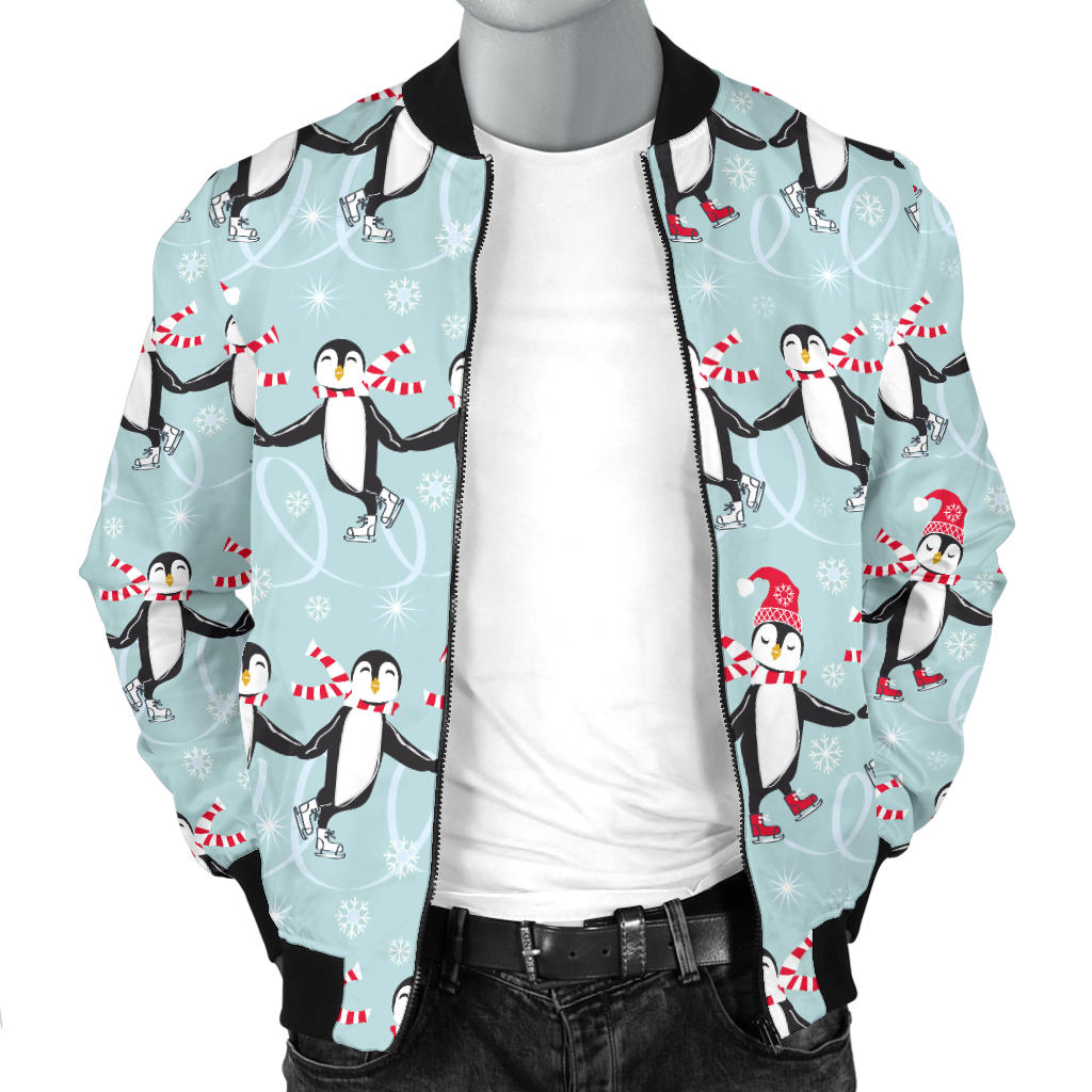 Penguin Sking Design Men Bomber Jacket