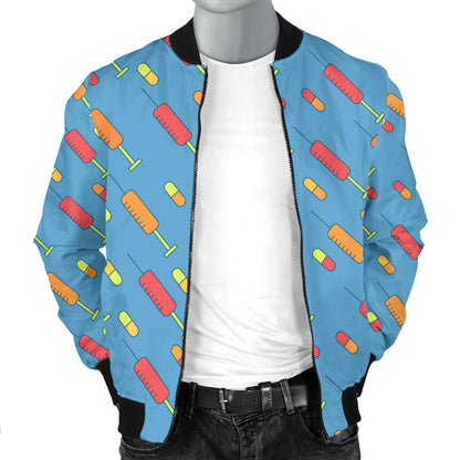 Phlebotomist Medical Pattern Men Bomber Jacket