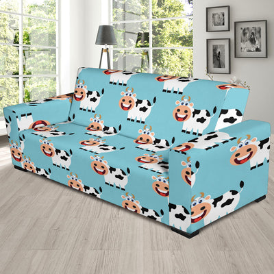 Cattle Cute Pattern Print Design 01 Sofa Slipcover