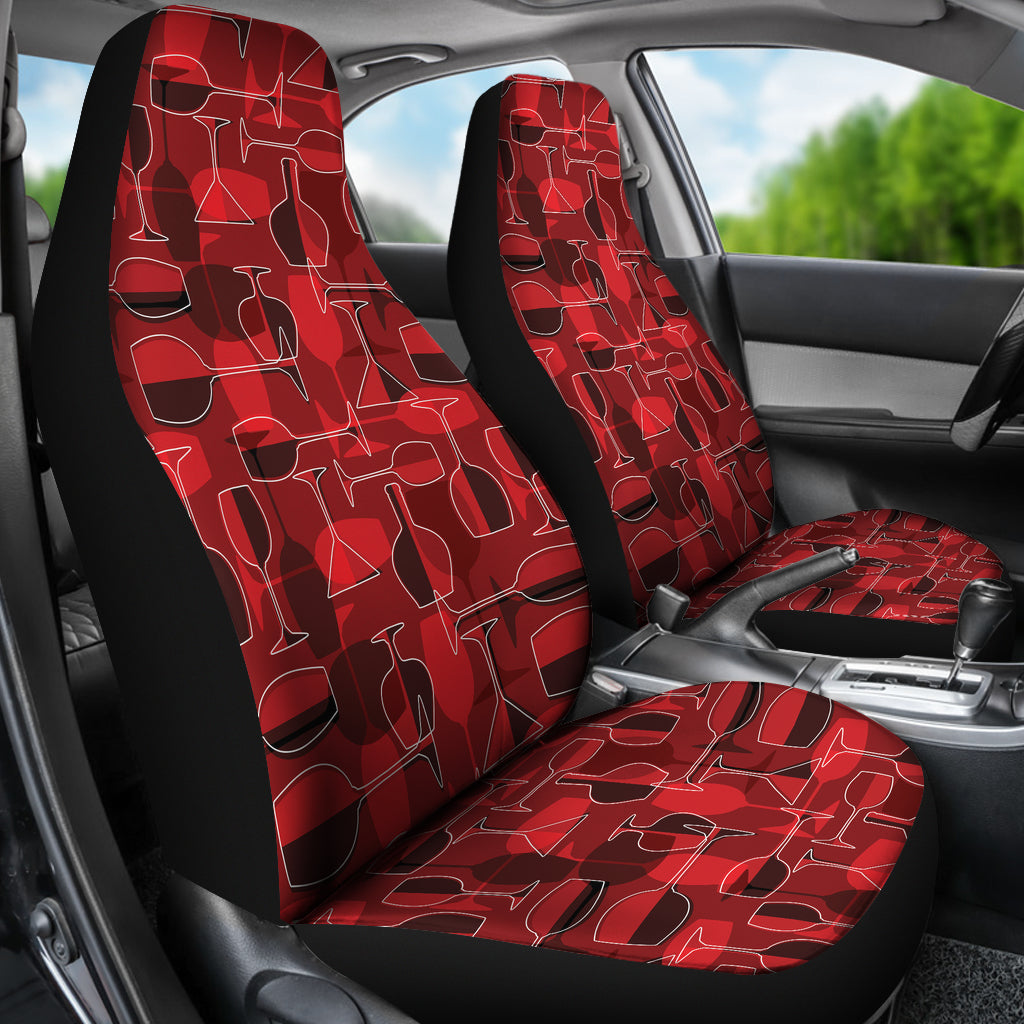 Wine Glass Print Design LKS301 Car Seat Covers