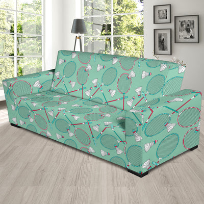 Badminton Pattern Print Design 05 Sofa Slipcover