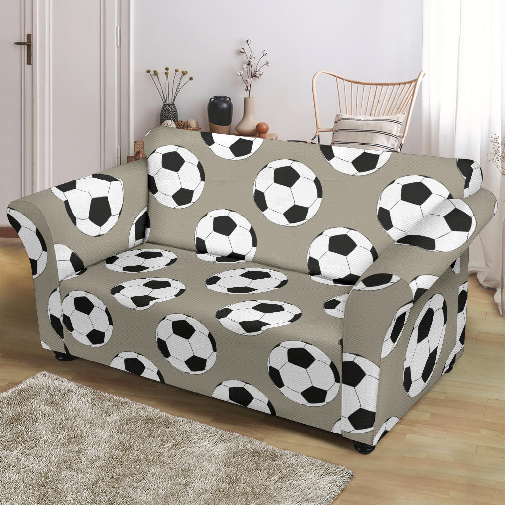 Soccer Ball Print Design LKS302 Loveseat Couch Slipcover